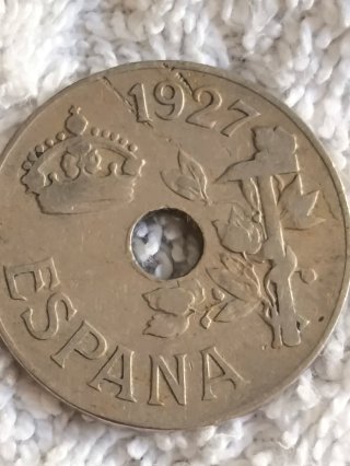 MONETE ANTICHE 25 CENTESIMO SPAGNA 1927-1934-1937