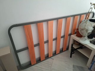 Somier metálico con lamas de madera