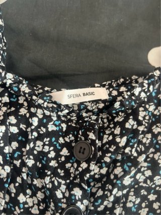 Vestido Sfera floral negro
