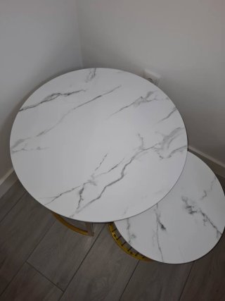 Tavoli da salotto in marmo e oro design