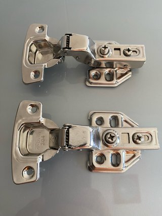 Juego 2 bisagras codo curvo 304