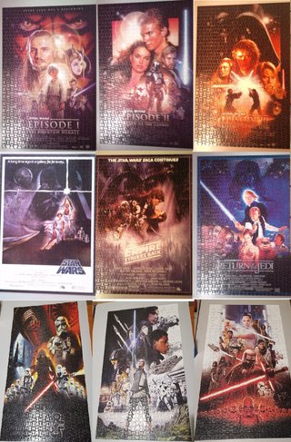 Lote 10 Puzles Star Wars Montados