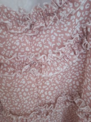 Vestido rosa y blanco talla S
