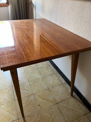Mesa comedor madera años 70