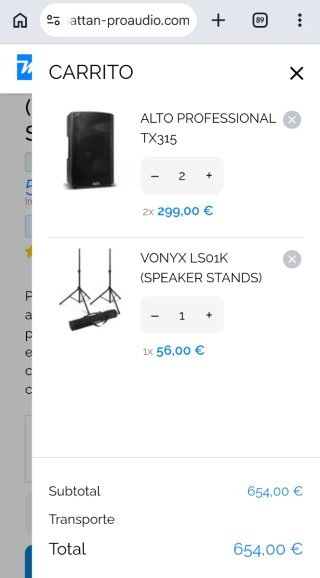 Kit 2 Altavoces Autoamplificados Alto