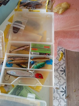 carretes de pesca+ aparejos