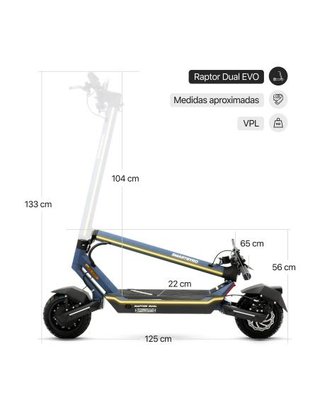 Patinete Eléctrico SmartGyro Raptor Dual Evo