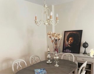 Lámpara de forja blanca