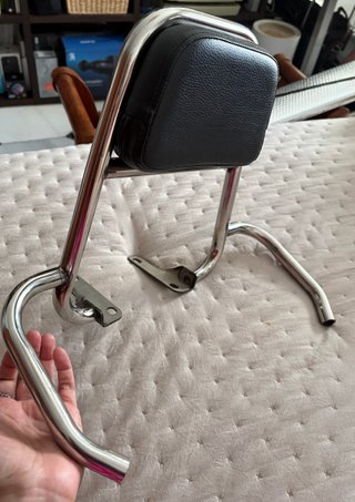Respaldo asiento moto cromado