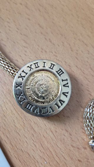 Collana Ollana oro e argento con numeri romani