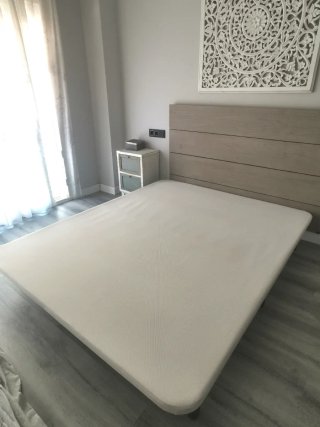 Base tapizada tela IKEA 160x200 sin patas