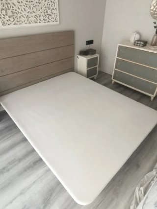 Base tapizada tela IKEA 160x200 sin patas