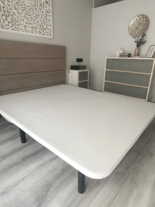 Base tapizada tela IKEA 160x200 sin patas