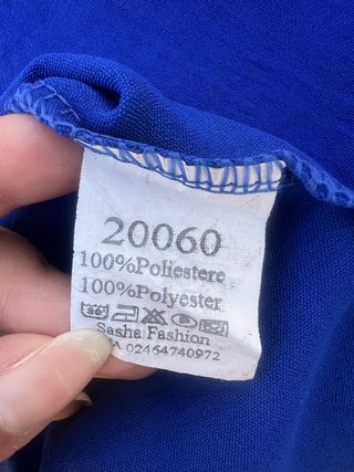 Vestido largo azul eléctrico, talla única