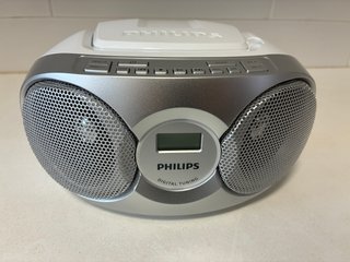 Radio CD Portátil Philips Plata/Blanco
