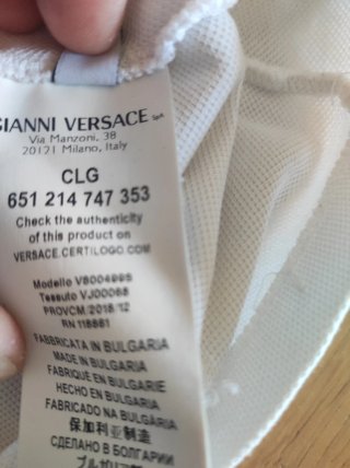 Polo Versace Uomo Bianco Taglia M