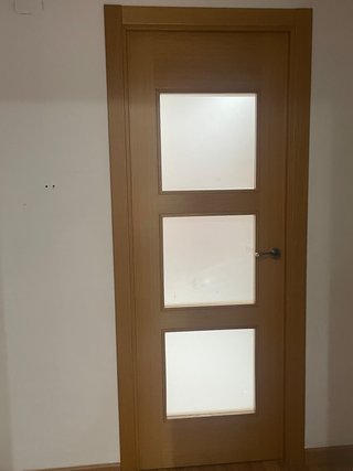 Puertas de madera con cristal
