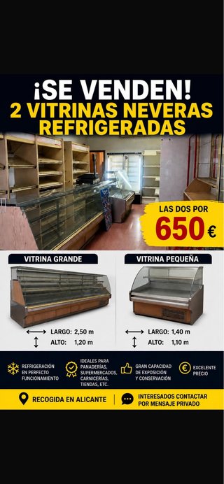 2 Vitrinas Neveras Refrigeradas
