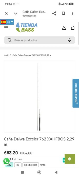 Caña Daiwa Exceler Swimbait y siluro 7'6 XXH