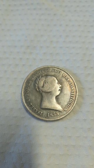 Moneda Isabel II 1855