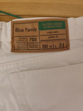 Pantalón Benetton Blanco