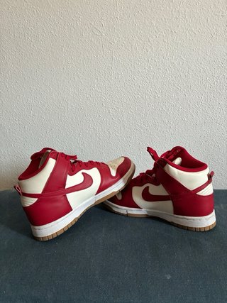 Nike Dunk High Blancas y Rojas Talla 38
