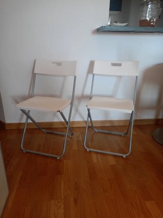 Sillas plegables IKEA blancas
