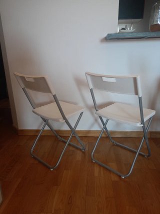 Sillas plegables IKEA blancas