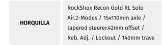 Suspensión Rock Shox 140mm Nueva!