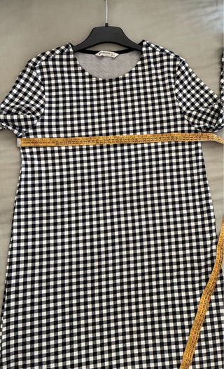 Vestido cuadros manga larga Talla M