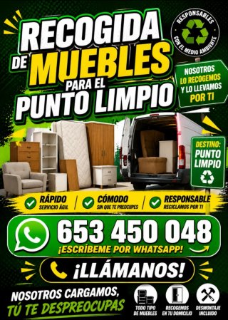 Recogida de muebles para el punto limpio