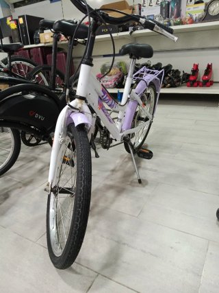 Bicicleta Plegable Niña Morada