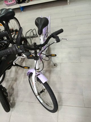 Bicicleta Plegable Niña Morada