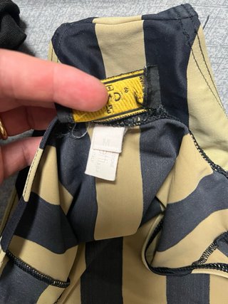Fendi bikini beige e nero taglia M