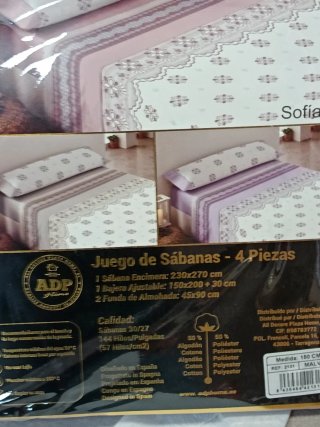 Juego Sábanas 150cm 4 Piezas