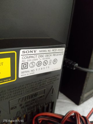 Radio Sony HCD-h500 con 2 altavoces. SS-L50