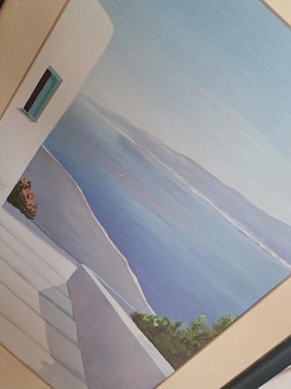 Pintura Acuarela Paisaje Mar Mojácar Almería