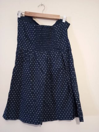 Vestido sin tirantes con estampado de corazones