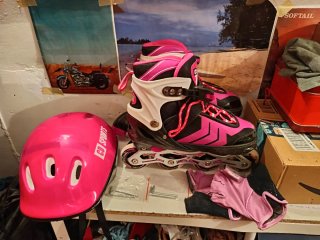 Patines en línea y protecciones