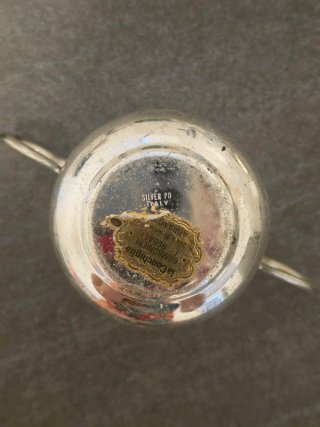 Portacandele e Tazza Vintage Placcati in Argento