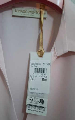 Camicia Rinascimento Rosa Pastello XS