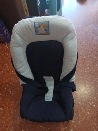 Hamaca para bebé azul y blanca