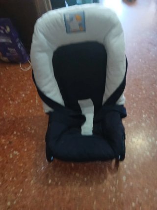 Hamaca para bebé azul y blanca