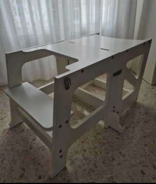 Torre de aprendizaje Yoleo madera blanca