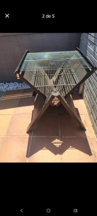 Barbacoa plegable con funda