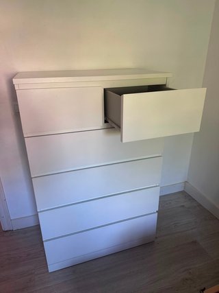 Cómoda IKEA MALM 6 cajones blanca