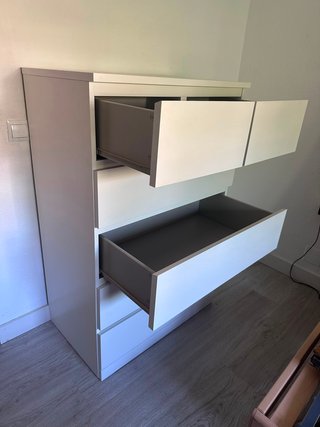 Cómoda IKEA MALM 6 cajones blanca