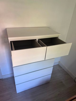 Cómoda IKEA MALM 6 cajones blanca