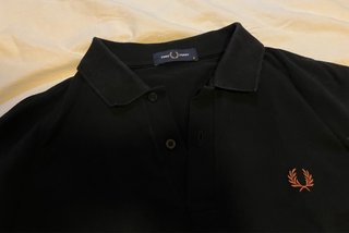 Polo Fred Perry Negro Manga Larga