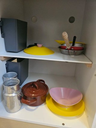 Cocina de juguete madera y plástico